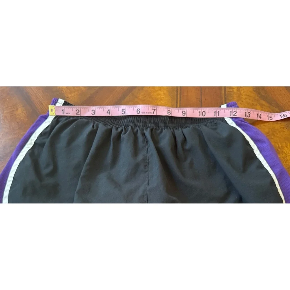 Nike Running Shorts‎ Medium Built In Panty MESH ACCENT Purple Black And White